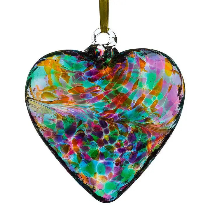 8cm Friendship Heart - Multicoloured Turquoise