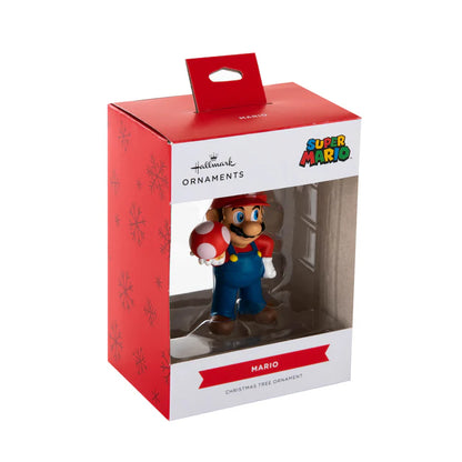 Collectable Super Mario Ornament - Mario with Super Mushroom Design