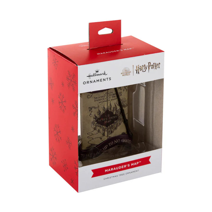 Collectable Harry Potter™ Ornament - Marauder's Map, Wand and Quote Design