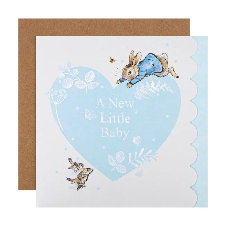 New Baby Boy Card - Beatrix Potter Peter Rabbit Design