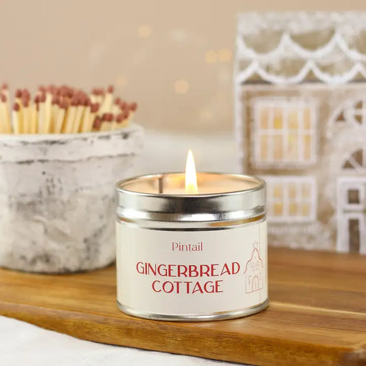 Gingerbread Cottage Classic Tin Candle