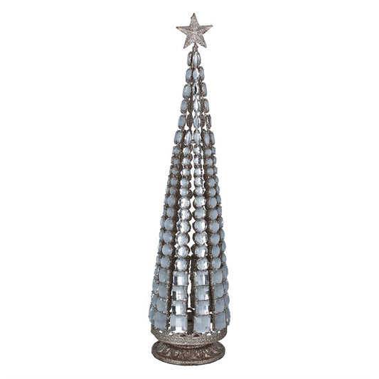 Metal Orn 60cm - Gold/Clear Diamante Christmas Tree