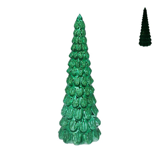 Glass Orn 30cm - Green LED Tree