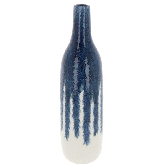 Vesuvius Tall Bottle Vase Blue