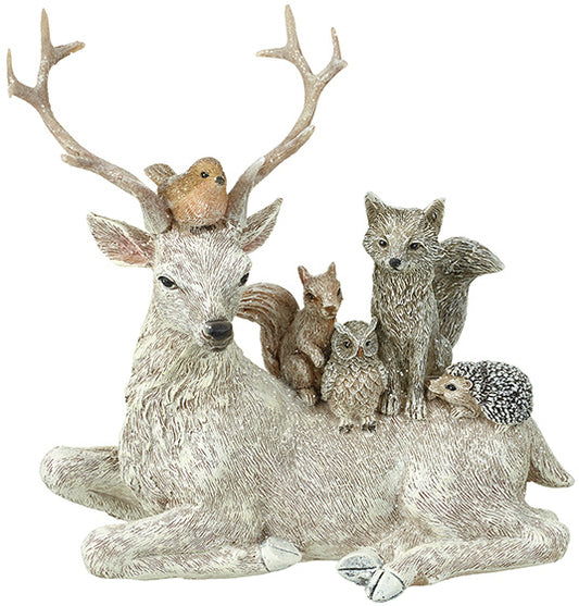 Wintered Woodland Stag Ornament