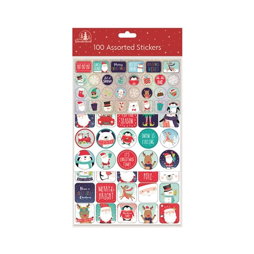 Christmas Activity 100 Assorted Stickers