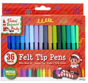 Pack 36 Elf Felt Tip Pens