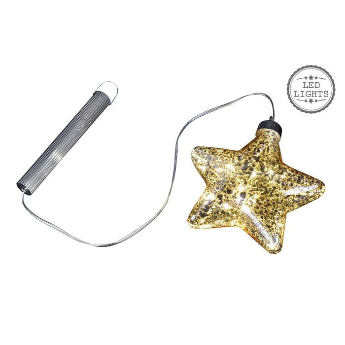 Glass LED Star - Hanging Decor