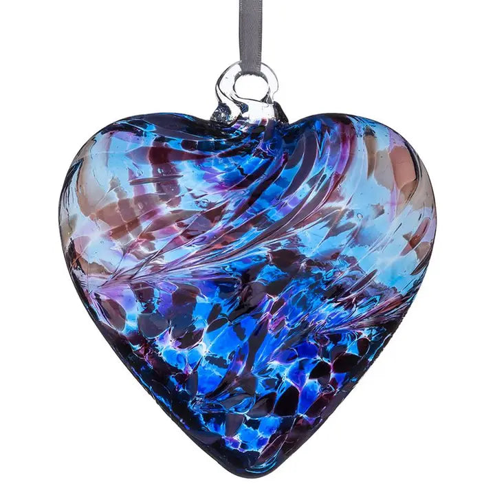 8cm Friendship Heart - Purple & Blue