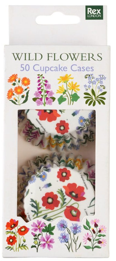 Wild Flowers Cupcake cases