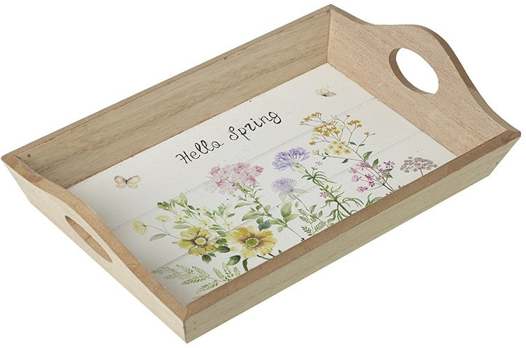 Hello Spring Floral Tray, 15cm