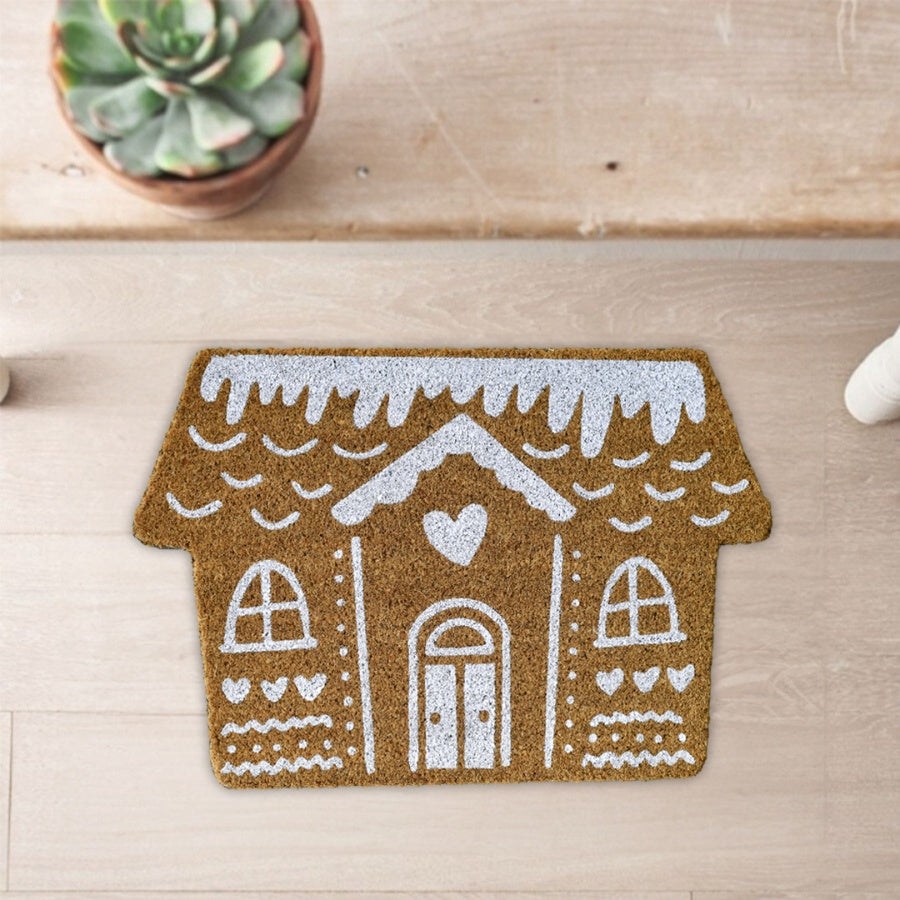 60cm Brown House Design Door Mat