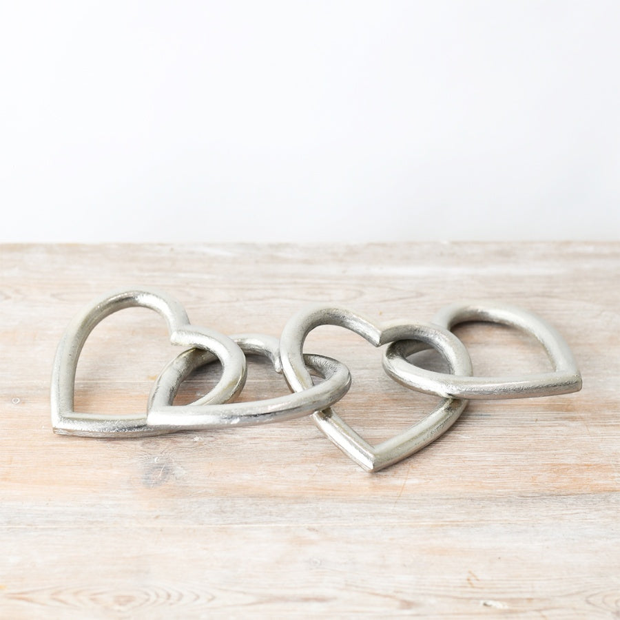 40cm Aluminium Hanging Heart Decoration