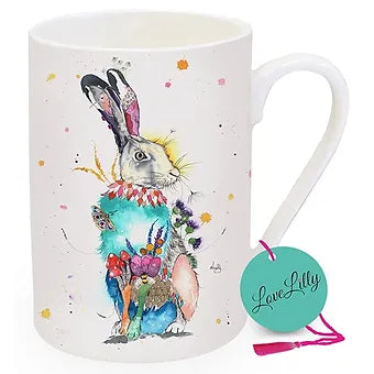 LoveLilly Art Floral Hare Mug