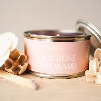 Wild Rose and Rhubarb Paint Pot Candle