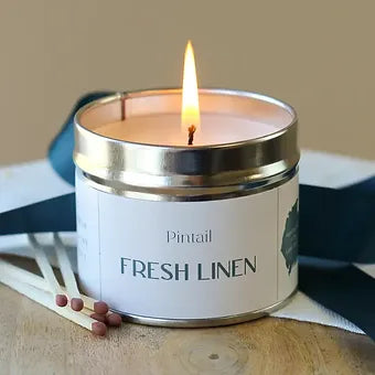 Pintail Fresh Linen Classic Tin Candle