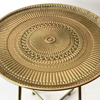 Round Occassional Table - Antique Gold