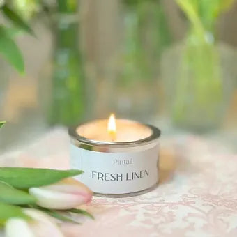 Fresh Linen Paint Pot Candle