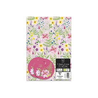 Kraft Floral Co-ordinating Wrap & Tag Pack