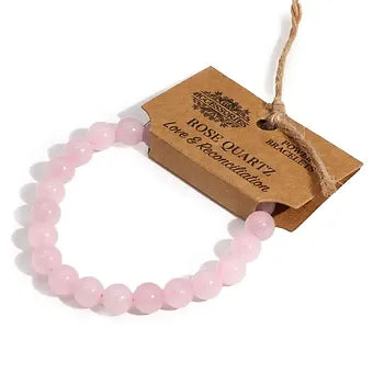 Rose Quartz Power Beaded Bracelet