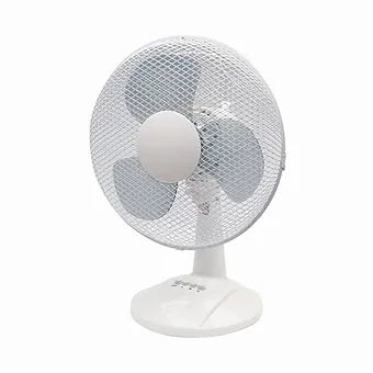 12 Inch/305mm Desk Fan White