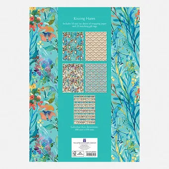 Gift Wrap Collection Book and Tags - Kissing Hares