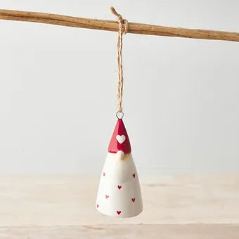 Red Heart Hanging Gonk, 8cm