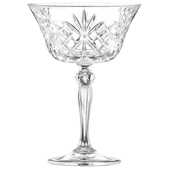 260ml Melodia Glass Champagne Saucer - By Rcr Crystal