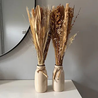 Assorted Bajra/Muni Grass In Ceramic Vase, 40cm