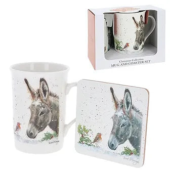 Bree Merryn Donkey & Robin Mug Coaster