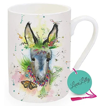 LoveLilly Art Floral Donkey Mug