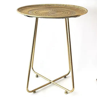 Round Occassional Table - Antique Gold