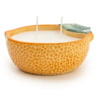 Orange Ceramic Candle Orange Blossom Musk Scent