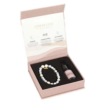 Stress Less Howlite Crystal Essential Oil Bracelet