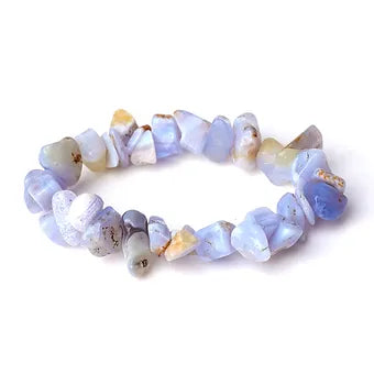 Crystal Stone Chunky Bracelet - Lace Agate