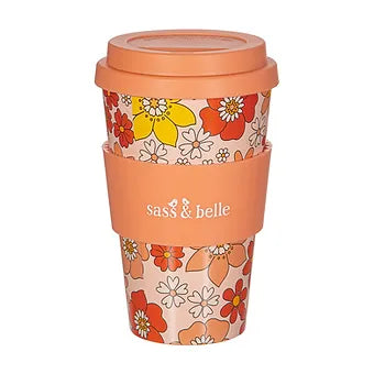 70'S Floral Travel Coffee Cup