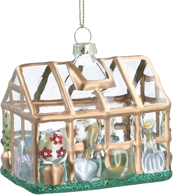 Gisela Graham Glass Greenhouse Christmas Tree Decoration