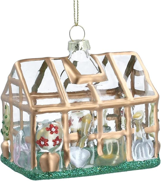 Gisela Graham Glass Greenhouse Christmas Tree Decoration