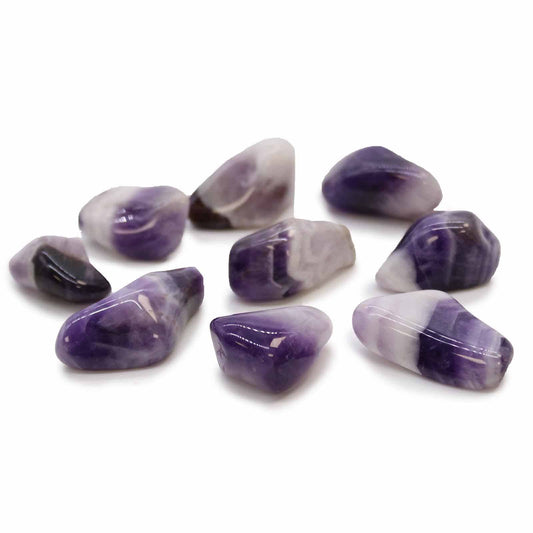 Large Tumble Stones - Amethyst Banded