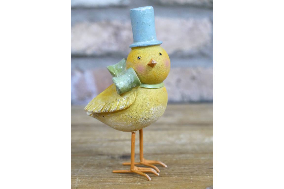 Adorable Yellow Chick with  Blue Top Hat