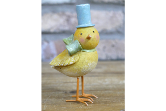 Adorable Yellow Chick with  Blue Top Hat