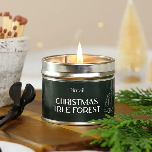 Christmas Tree Forest Classic Tin Candle