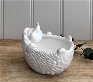 Ceramic Hedgehog on Back Bowl