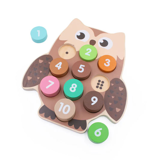 Woodland Owl Number Block Puzzle