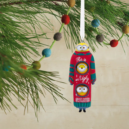 Collectable Minions Christmas Ornament - Kevin, Stuart & Bob in Christmas Jumper Design