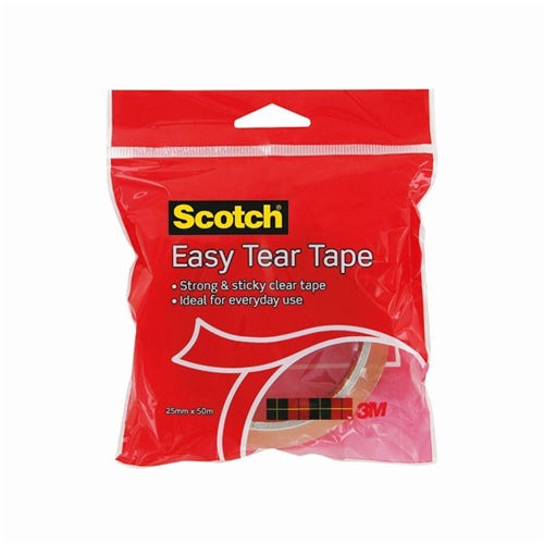 3M Scotch Easy Tear Clear Everyday Tape Single Roll