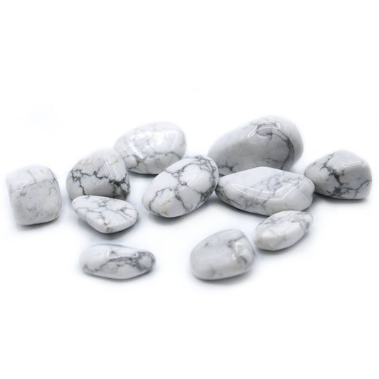 Large Tumble Stones - Howlite, White