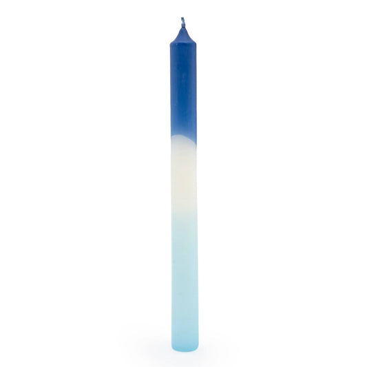 Dinner Candle Two Tone Blue