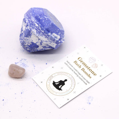 Gemstone Bath Bomb - White & Blue