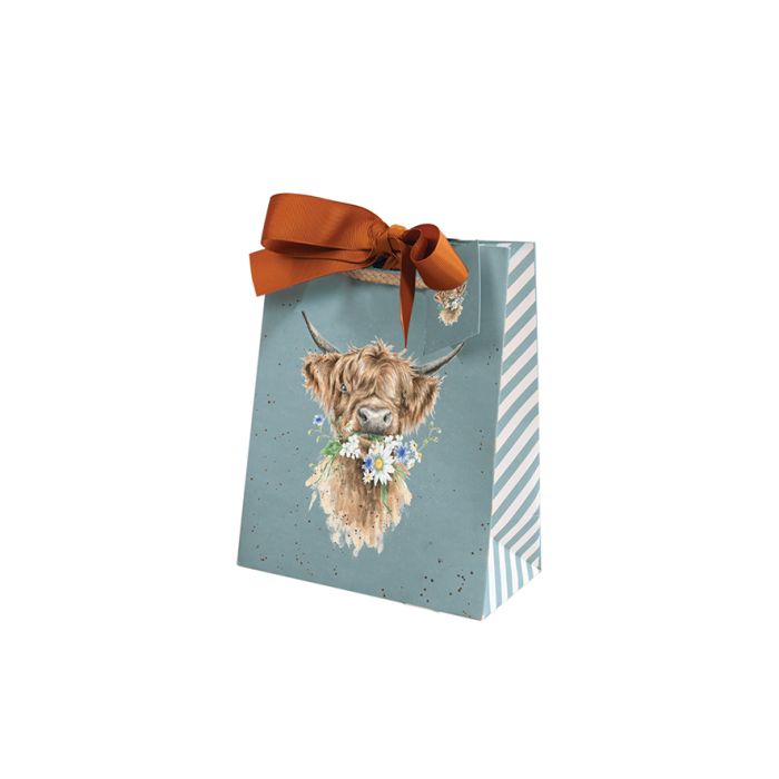 Wrendale 'Daisy Coo' Highland Cow Small Gift Bag